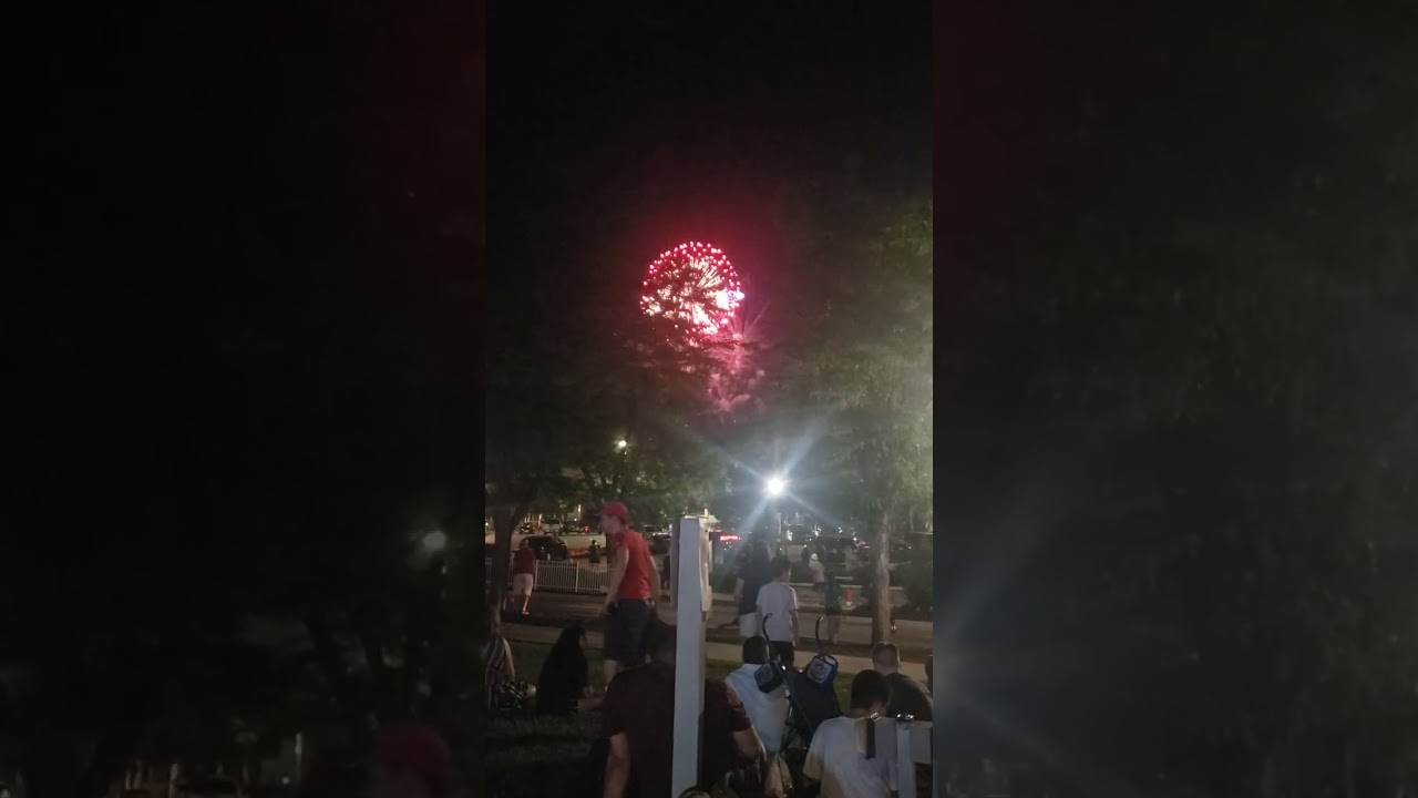 Fireworks with the older four July 4th of 2023 at Hersey Park