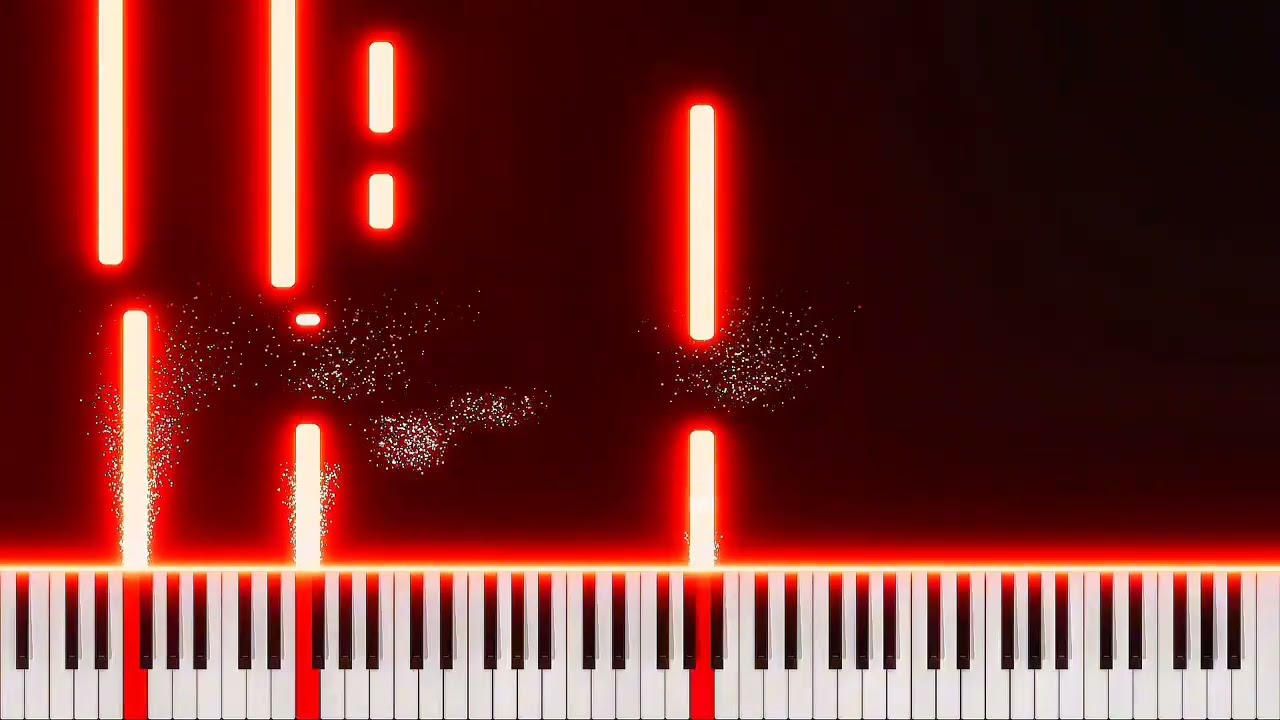 Beautiful Piano Melody with Falling Notes | Piano VFX Visualizer