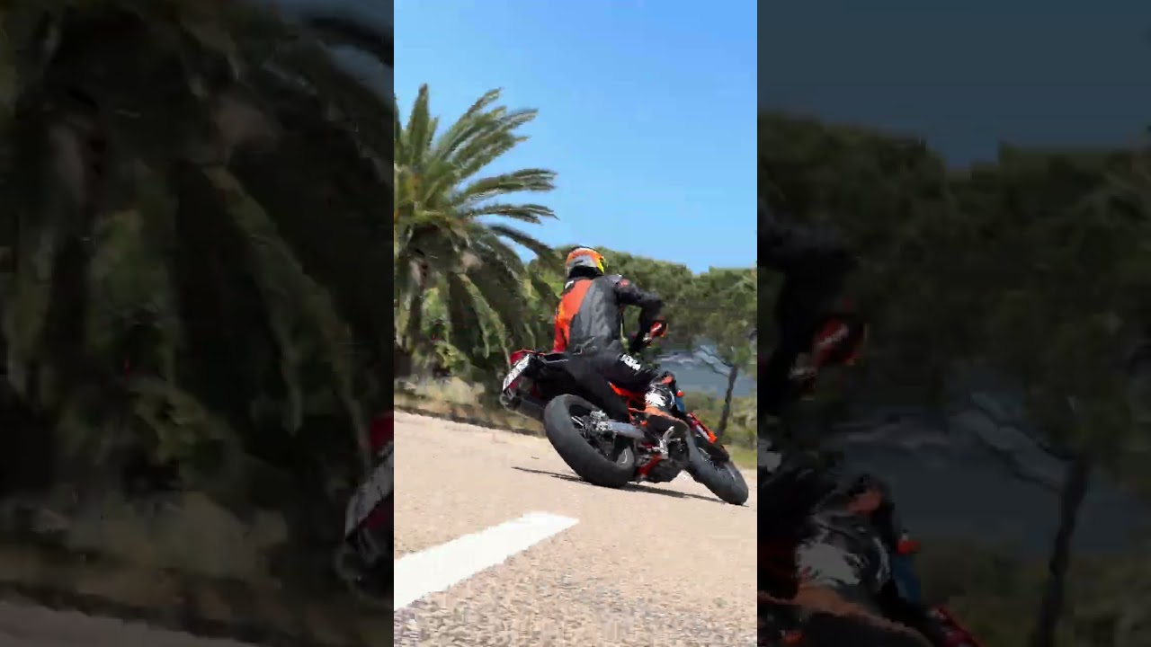 Backing it in to power sliding out on the KTM 690 SMC R