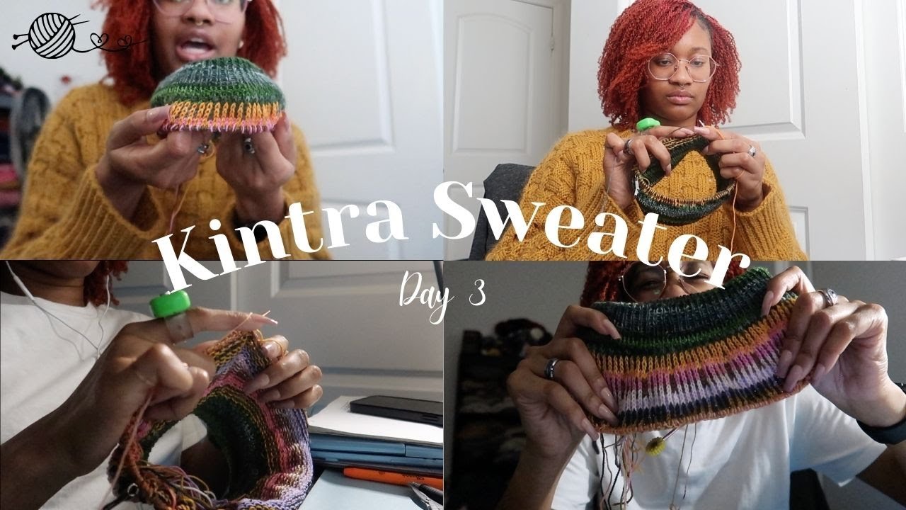 day 3 | starting to knit the colorwork section of the kintra sweater test knit | daily vlog