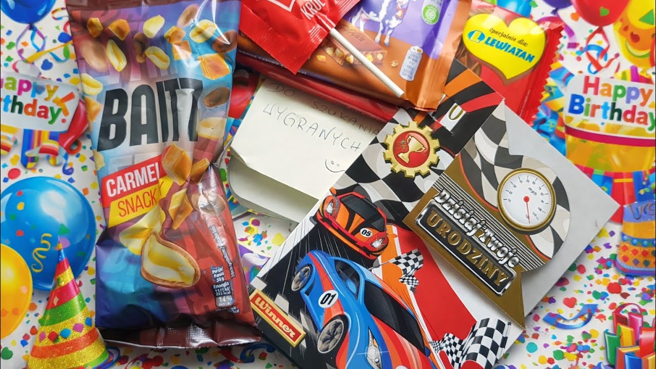 Piękne prezenty od @Lucyna_K 🥰🥳🎉🎉🎉💰🍫🔍😁