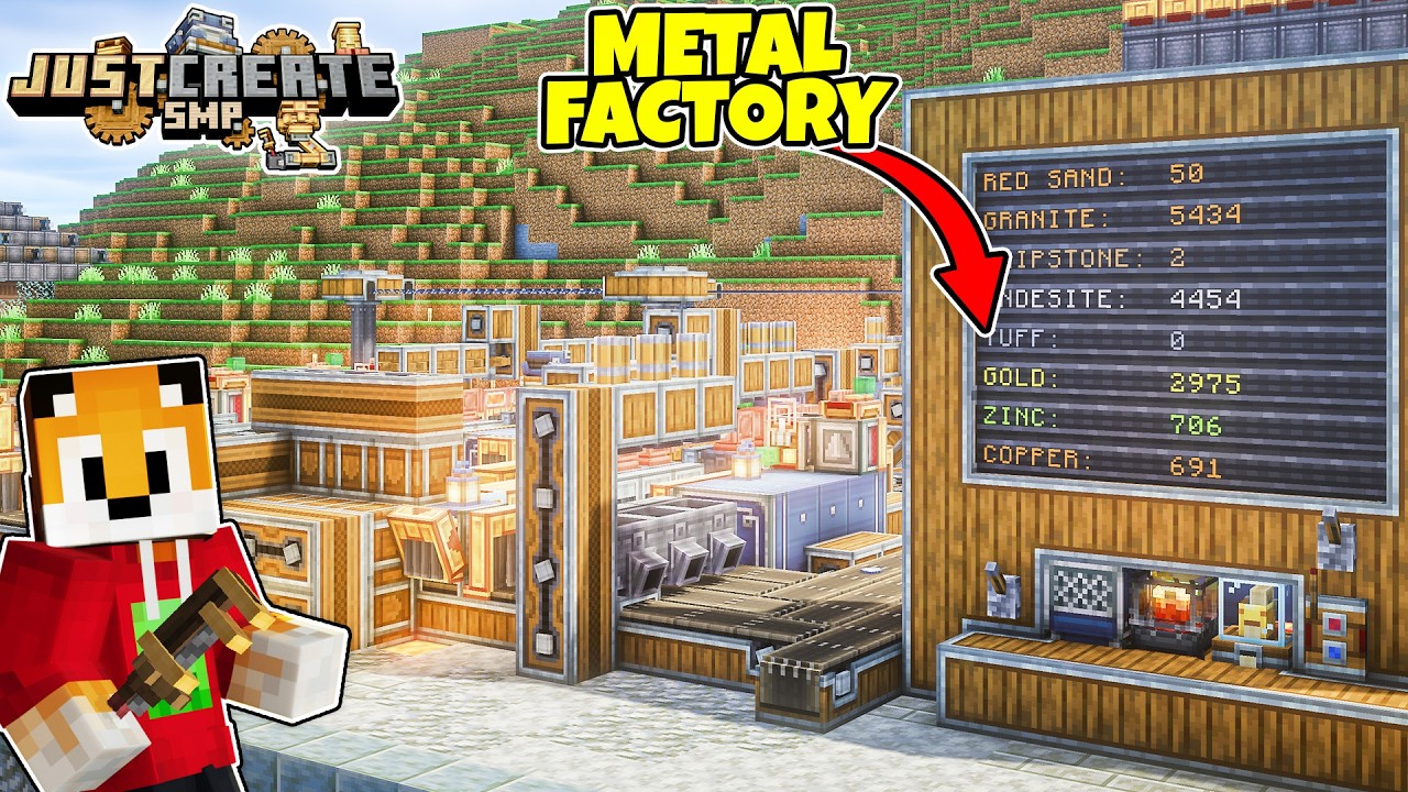 I built a MASSIVE GOLD FACTORY in Minecraft Create Mod [#27]