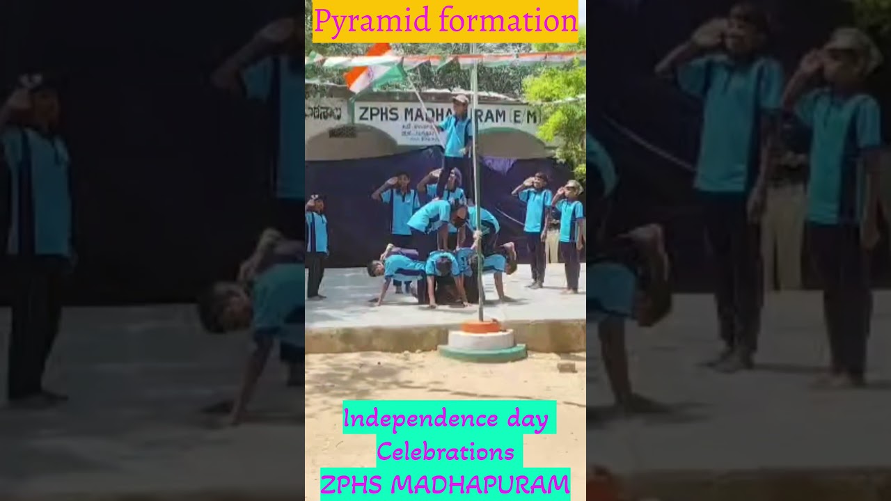 Pyramid formation by School Children | Independence day Celebrations