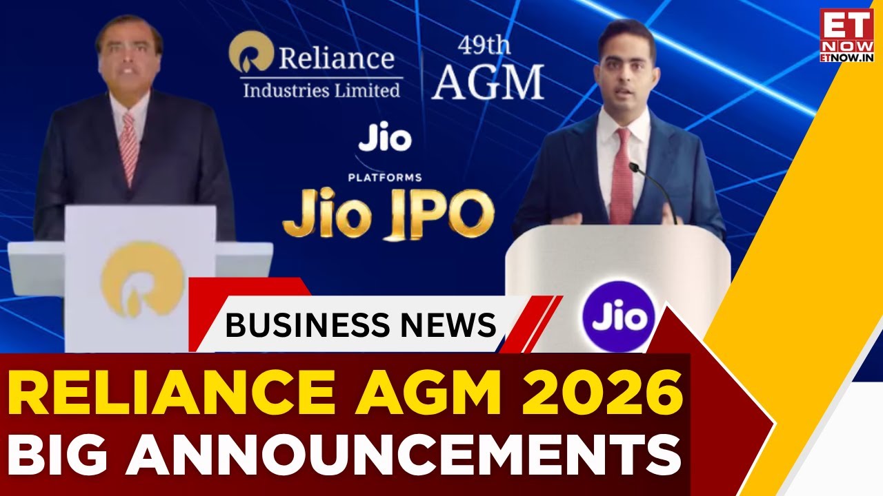 Reliance AGM 2026: Mukesh Ambani Unveils Mega Jio IPO, AI Push & Record Earnings | Closing Trades