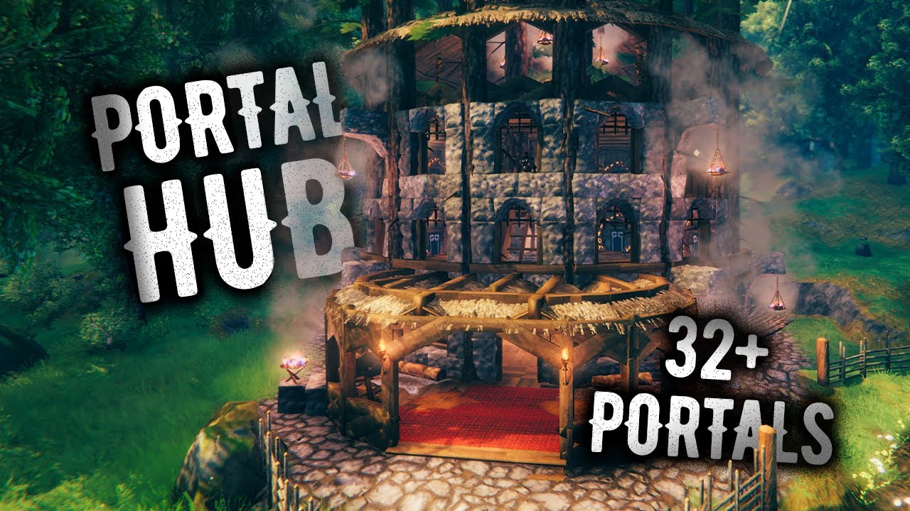 Valheim: The Buildthrough: Ep33 Portal Hub Pine Tree Build
