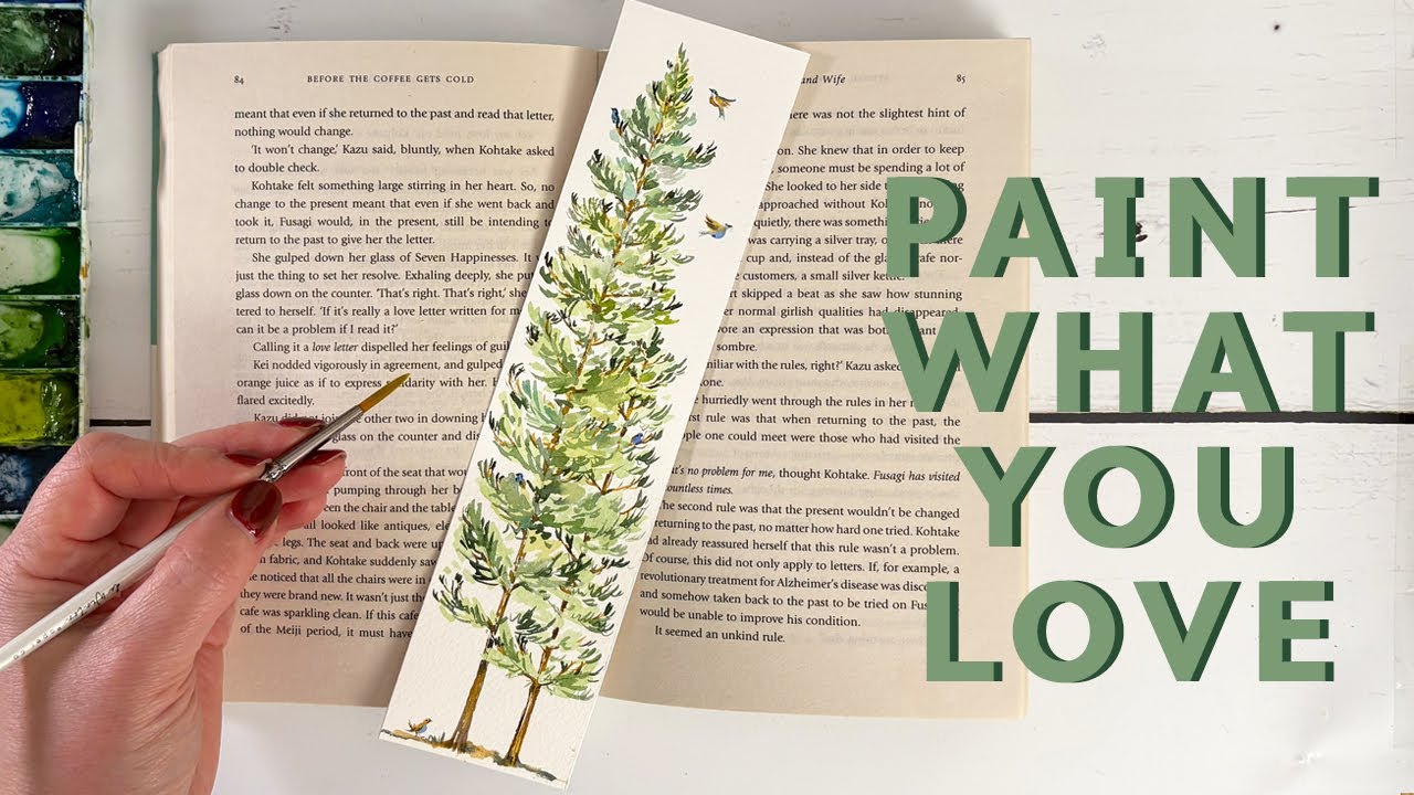 Create a Beautiful Watercolour TREE Bookmark!