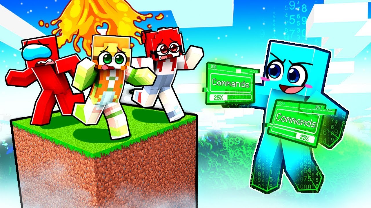 Usando COMANDOS de ADMINISTRADOR en UN CHUNK en Minecraft!