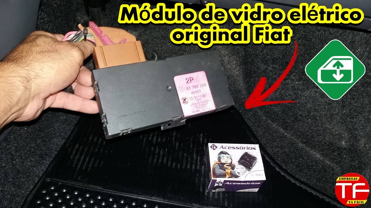 Substituição do módulo de vidro elétrico original Fiat Palio,Strada, Siena ,Punto e Ideia
