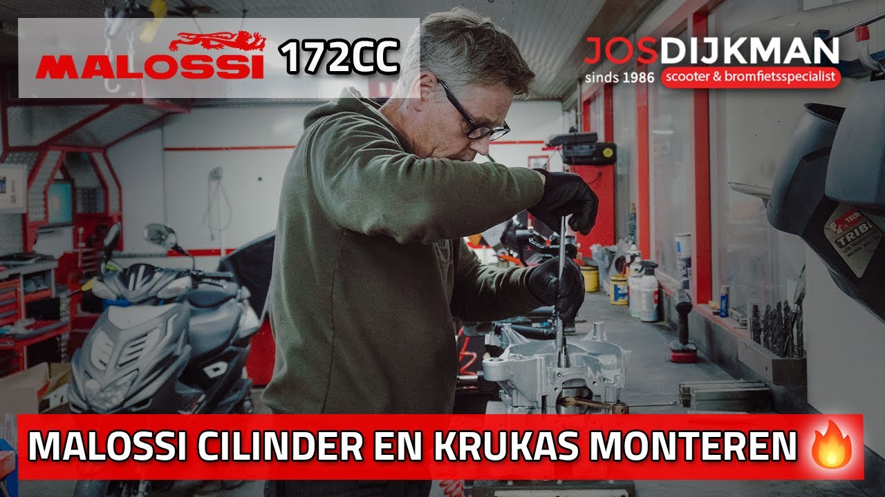 MALOSSI 172cc CILINDER & KRUKAS MONTEREN MET JOS DIJKMAN | Zip 180cc Project | Deel #5