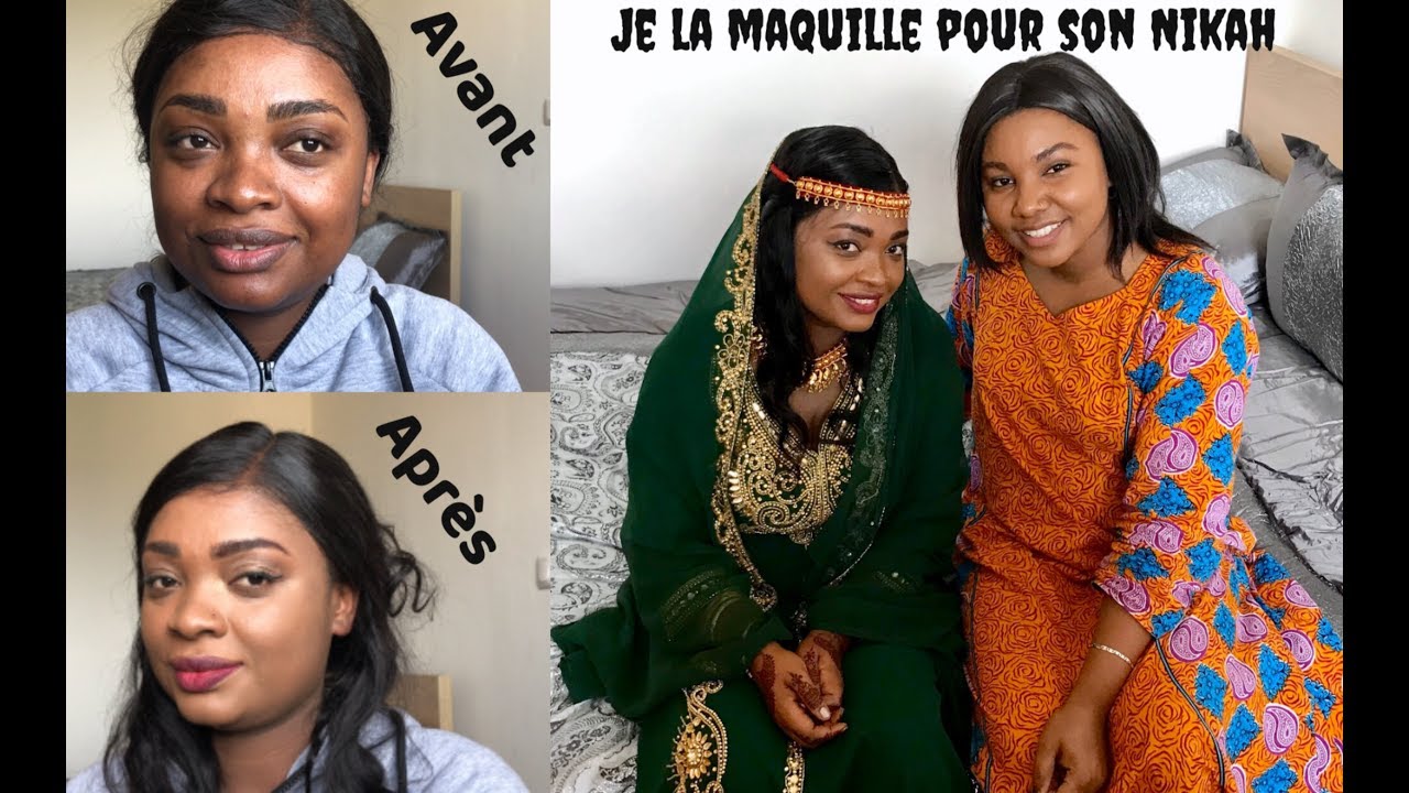 JE MAQUILLE MA COUSINE POUR SON NIKAH HALAL MARIAGE | MISS TCHIBA