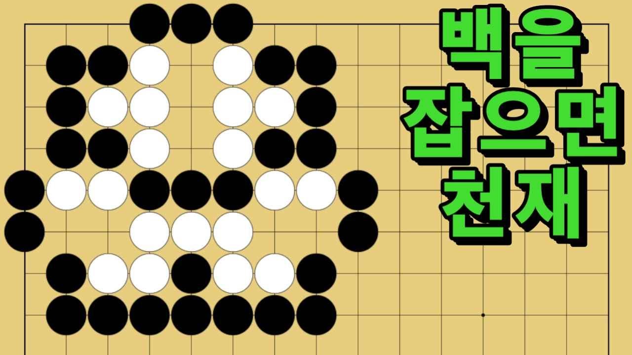 바둑 묘수 사활 - 미어캣을 사냥하는 묘수가 있습니다. 백을 잡아보세요.