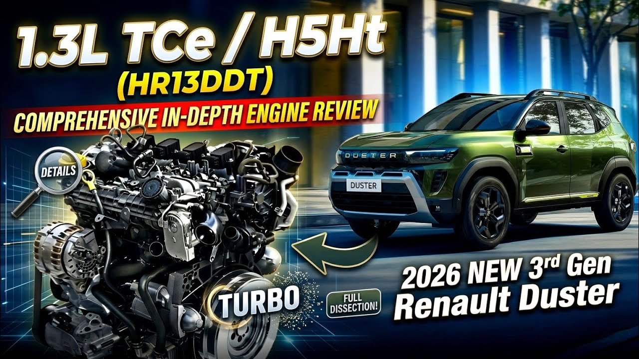 1.3L H5Ht or TCe HR13DDT | 2026 Renault Duster| Most Critical comprehensive detailed Engine Review 