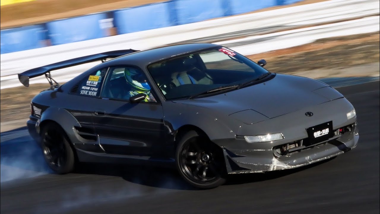 MR2 SW20 drift movie in Mobara