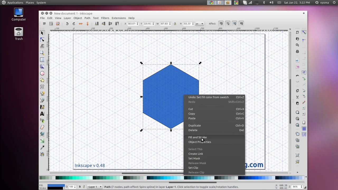Setting Up Isometric Grid in Inkscape