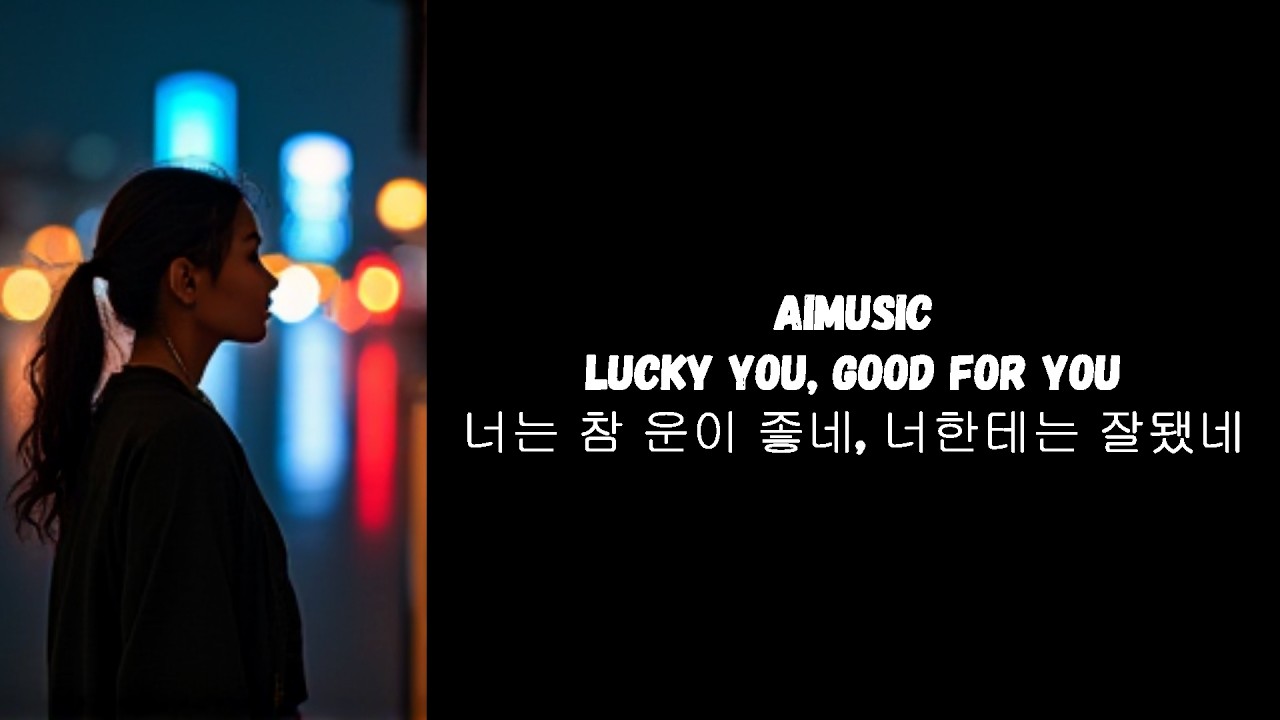웃고 있지만 아픈 마음 - Lucky You, Good for You ( 너는 참 운이 좋네, 너한테는 잘됐네 ) [가사,해석]