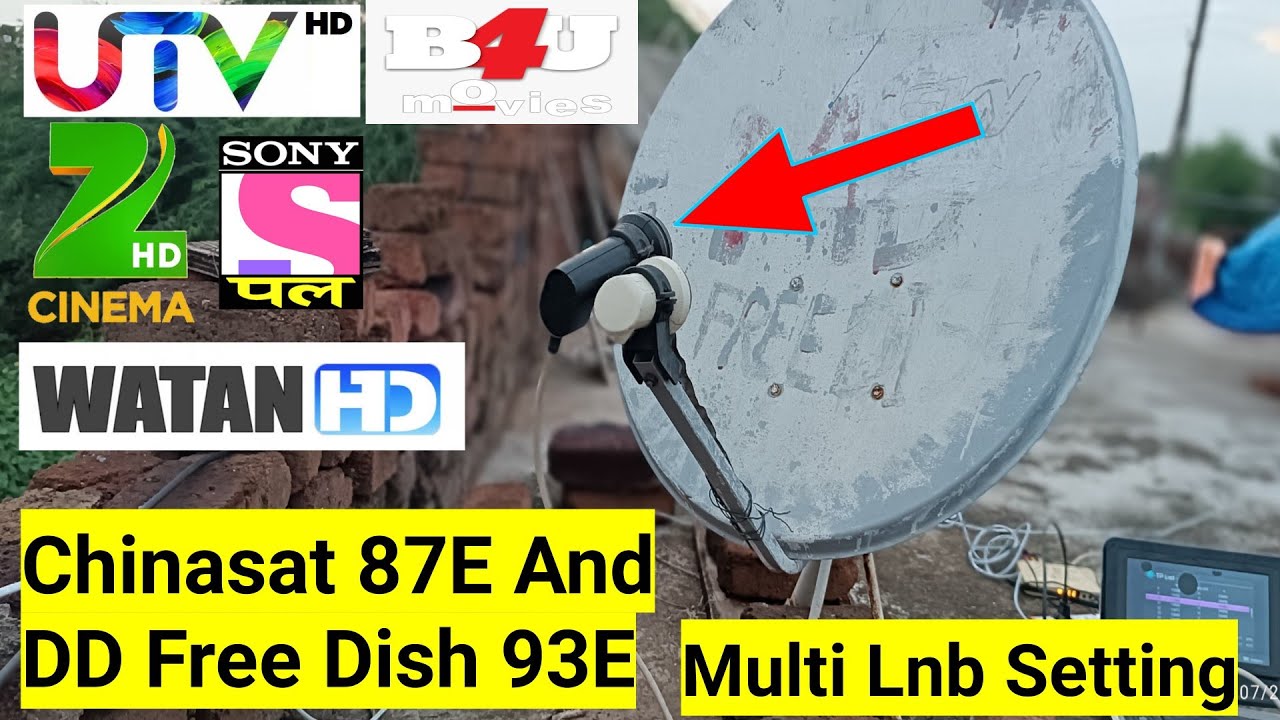 Chinasat 87.E And DD Free Dish 93.E Multi Lnb Satellite 2Feet Dish Setting on Watan HD