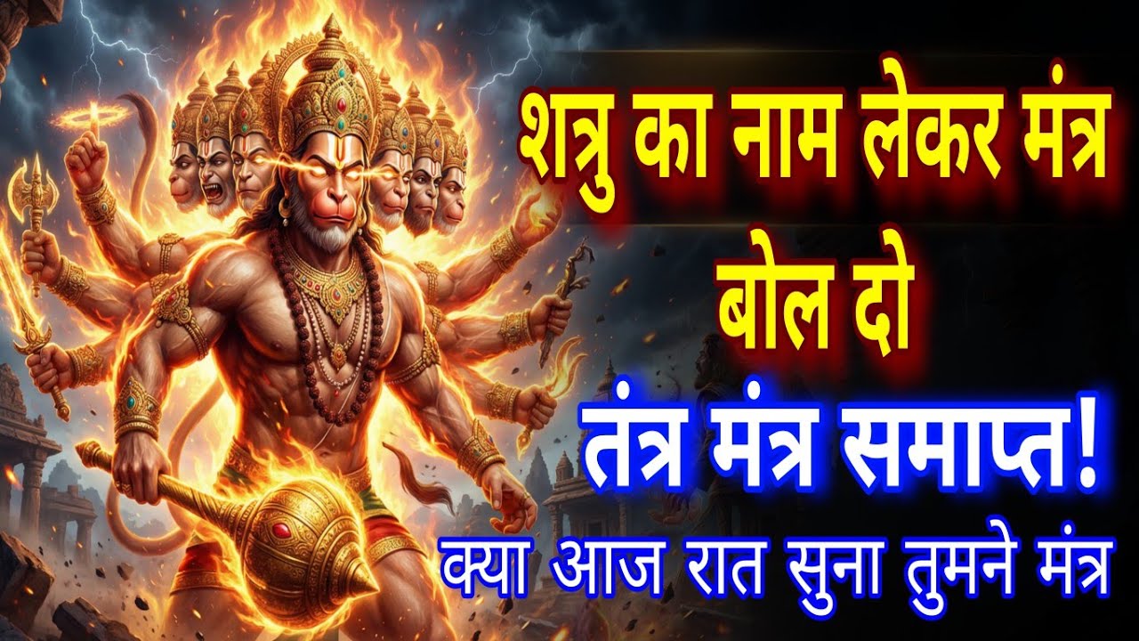 🔥 आज रात सुने 🌃 महाशक्तिशाली 11 Mukhi Hanuman Mantra | शत्रु नाश, तंत्र, काला जादू तुरंत