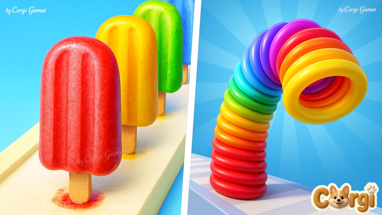 Popsicle Stack VS Toy Spring - Max Level SpeedRun Gameplay Walkthrough iOS Android 