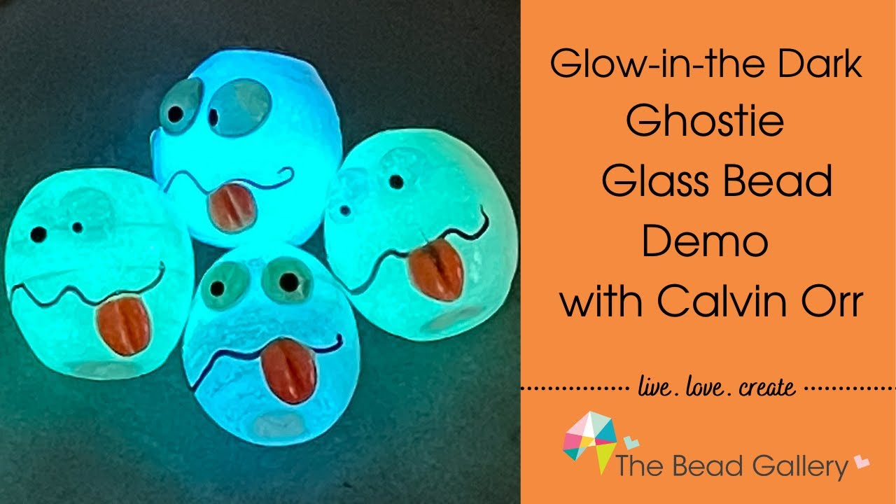 Secrets to Making a Glow-in-the-Dark Ghostie Bead with Calvin Orr at The Bead Gallery, Honolulu!