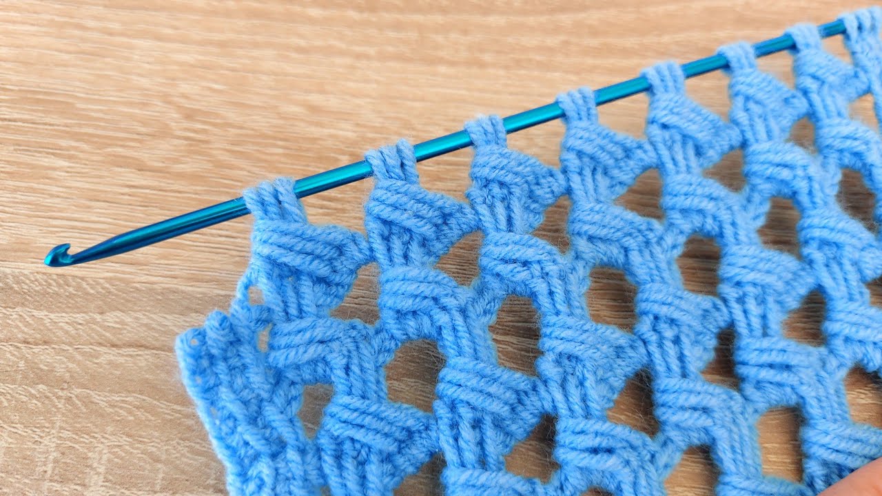 Super Easy Beautiful Tunusian Crochet Knitting ✔✔ Çok Güzel Tunusian İşi Örgü Modeli