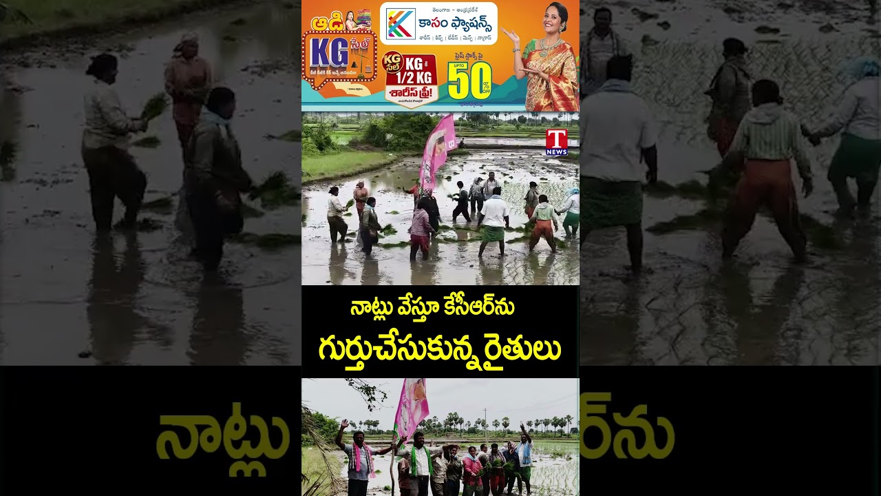 నాట్లు వేస్తూ కేసీఆర్&zwnj;ను గుర్తుచేసుకున్న రైతులు #tnews