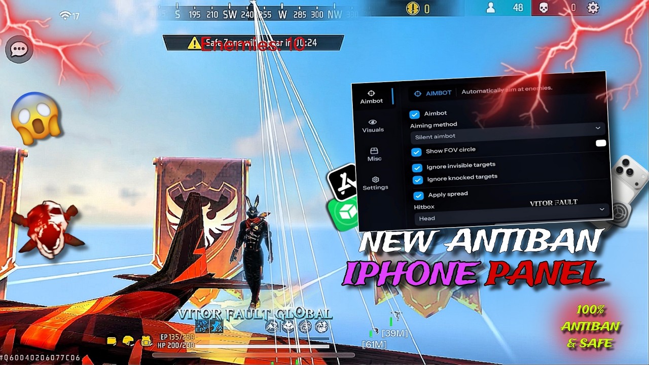 BOOYAH ! 🤯 RANK PUSH WITH IOS ANTIBAN PANEL 