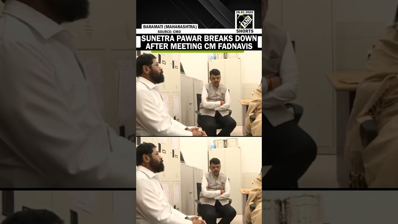 Sunetra Pawar breaks down after meeting CM Fadnavis,Dy CM Eknath Shinde following Ajit Pawar’s death