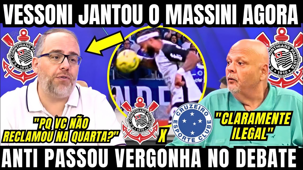 VESSONI JANTOU O MASSINI QUE PERDEU A LINHA COM A VIT&Oacute;RIA DO CORINTHIANS E PASSOU VERGONHA NO G4