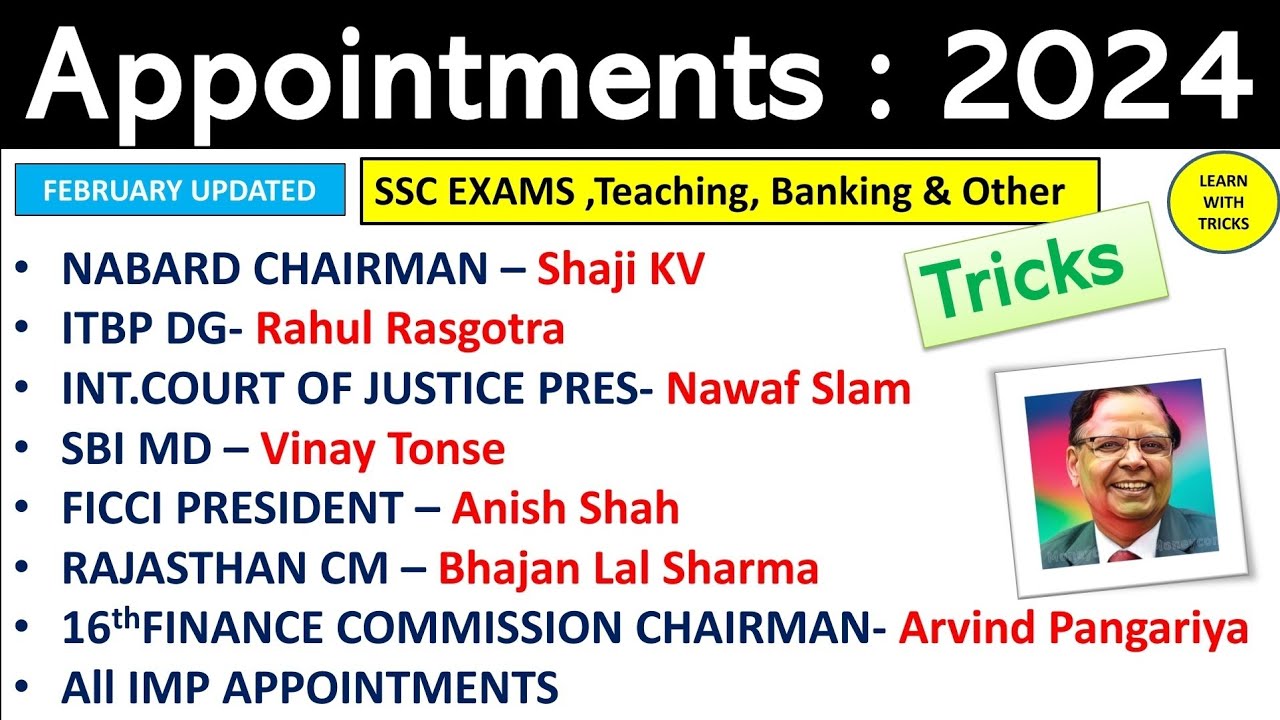 Appointments 2024|| February updated|| For All exams|| Tricks 🌝