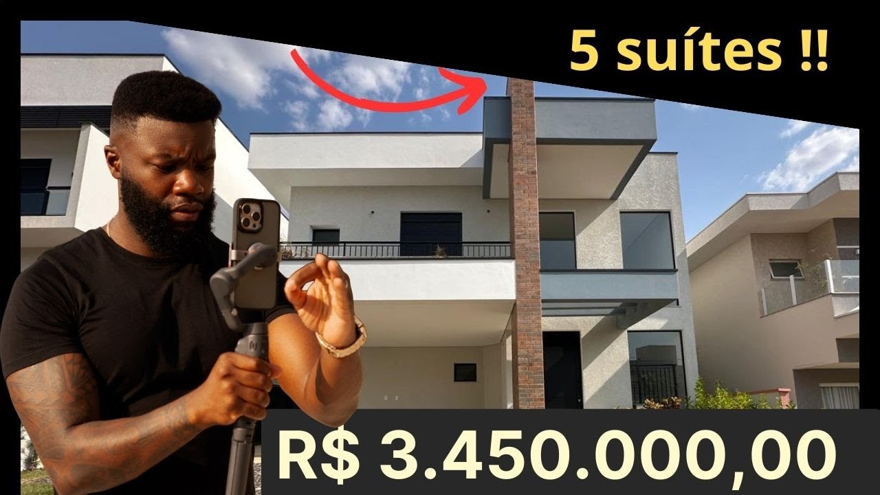 CASA NOVÍSSIMA COM 5 SUÍTES À VENDA NO SWISS PARK, CAMPINAS-SP