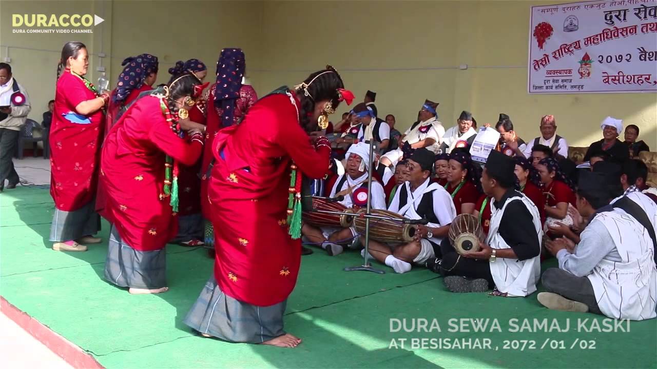Dura society kaski performing baharamasey ghatu