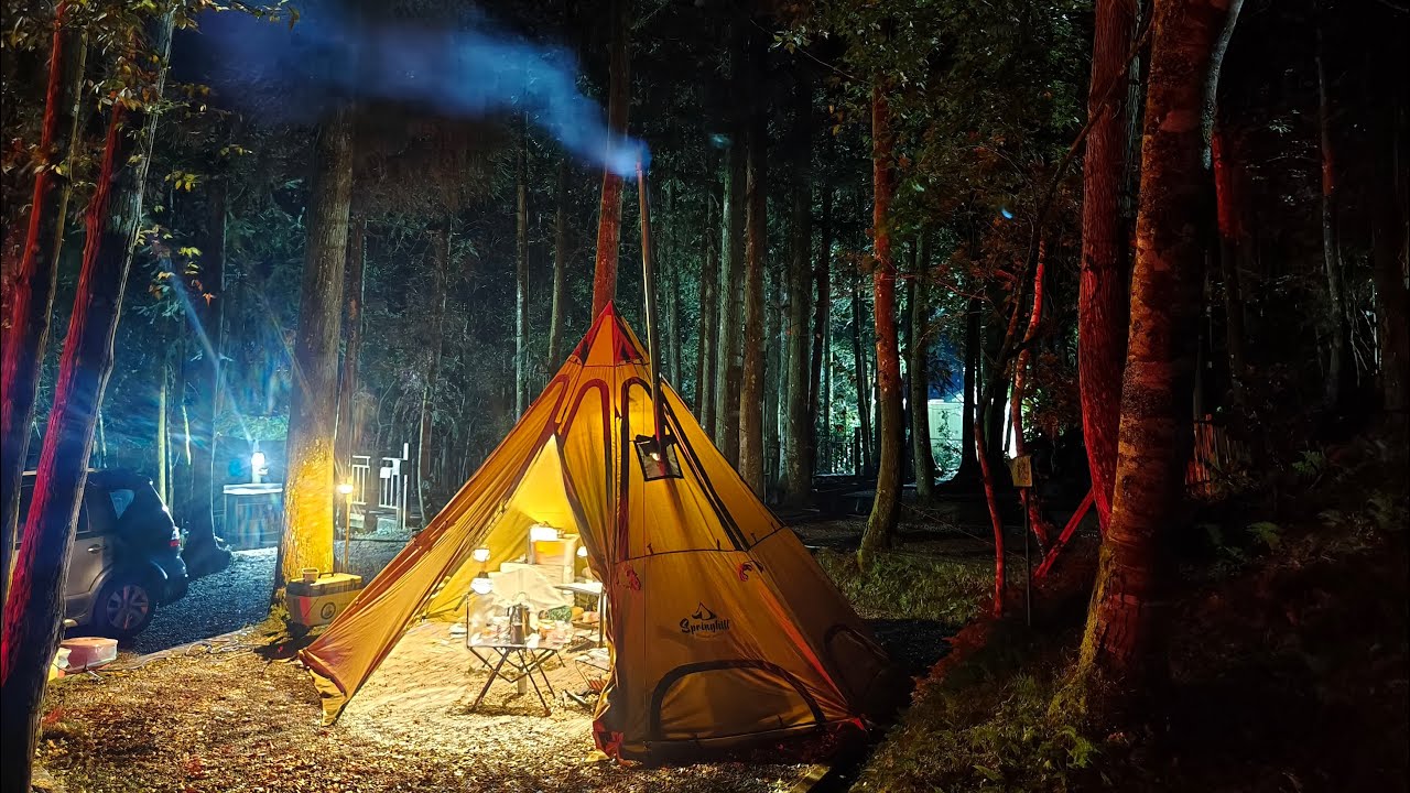 露營人生-森林深處的溫柔時光｜女子獨露．柴火．流星雨｜新竹五峰杉嵐露營區NO.148