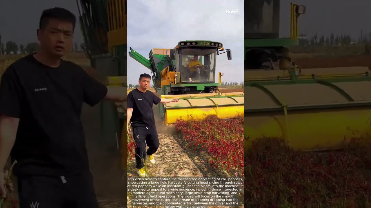 Watch Tomato Harvester in Action: Precision Farming Machine Efficiently Clears Field