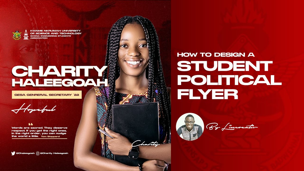 How To Design a STUDENT POLITICAL FLYER For Social Media | Photoshop Tutorial