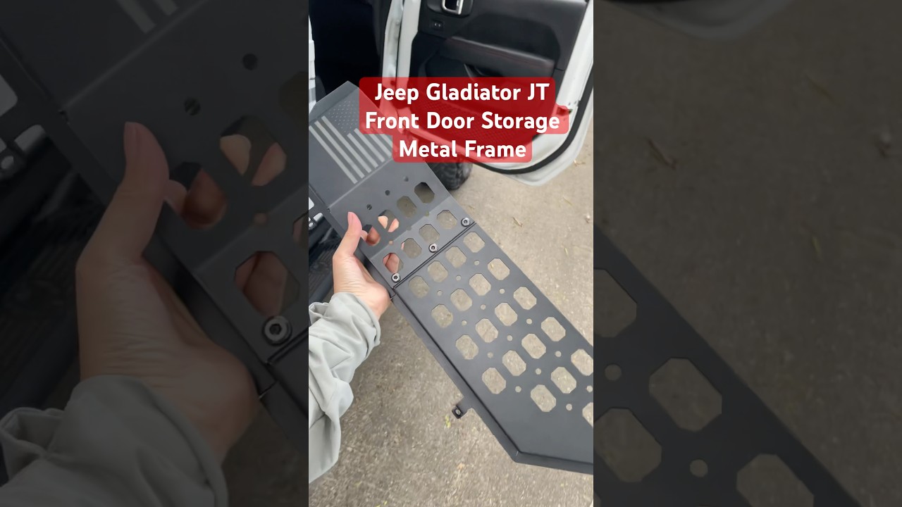 Jeep Gladiator JT Front Door Storage Metal Frame #jeep #gladiator #diamooky #jeeplife