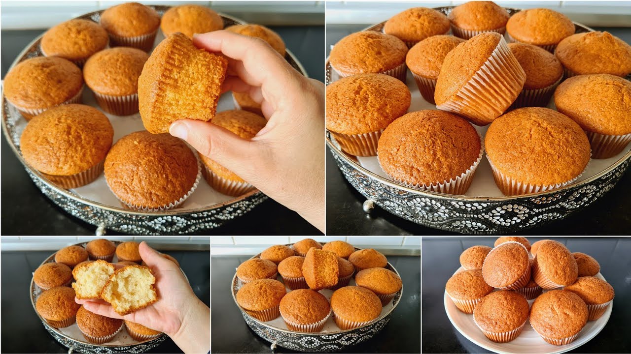 كاب كيك(مادلين) احسن من الجاهز 12 حبة ببيضة واحدة وصفة ناجحة 100%حضريه باحترافية مثل المخابز الكبرى