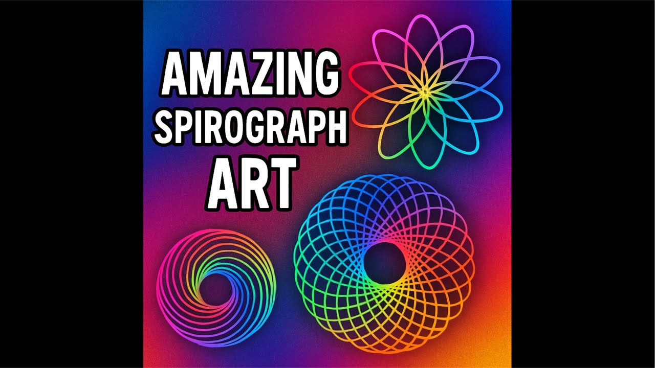 Calming Motion Spirograph ASMR Art 🌈 #asmr #satisfying #spirograph