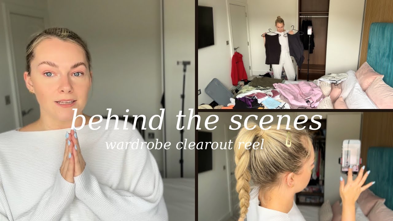 Wardrobe clearout and organisation (behind the scenes filming a reel) | Home with Roo