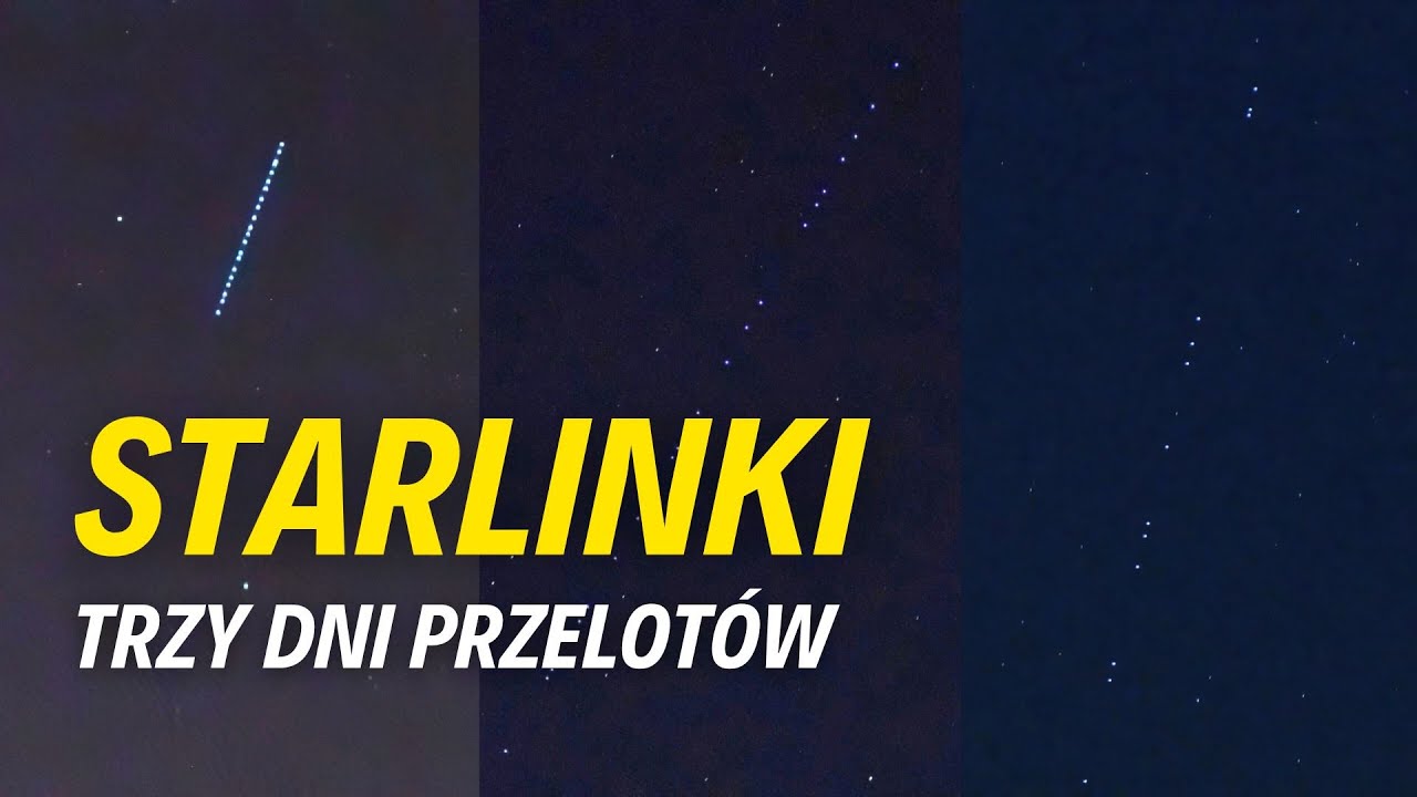 Starlinki nad Polską - Kosmiczny pociąg separacja satelit&oacute;w