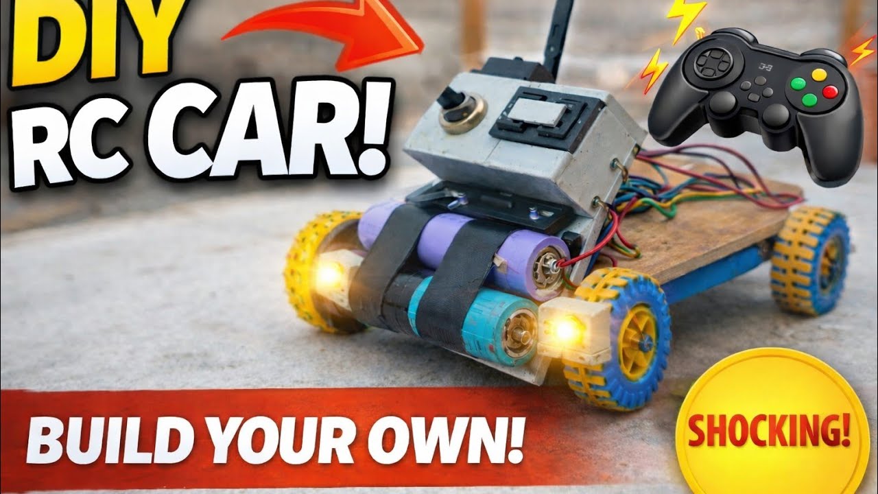 🔥DIY 4x4 RC Car Build |Off-Road Monster RCCar🚗#rccar #4x4