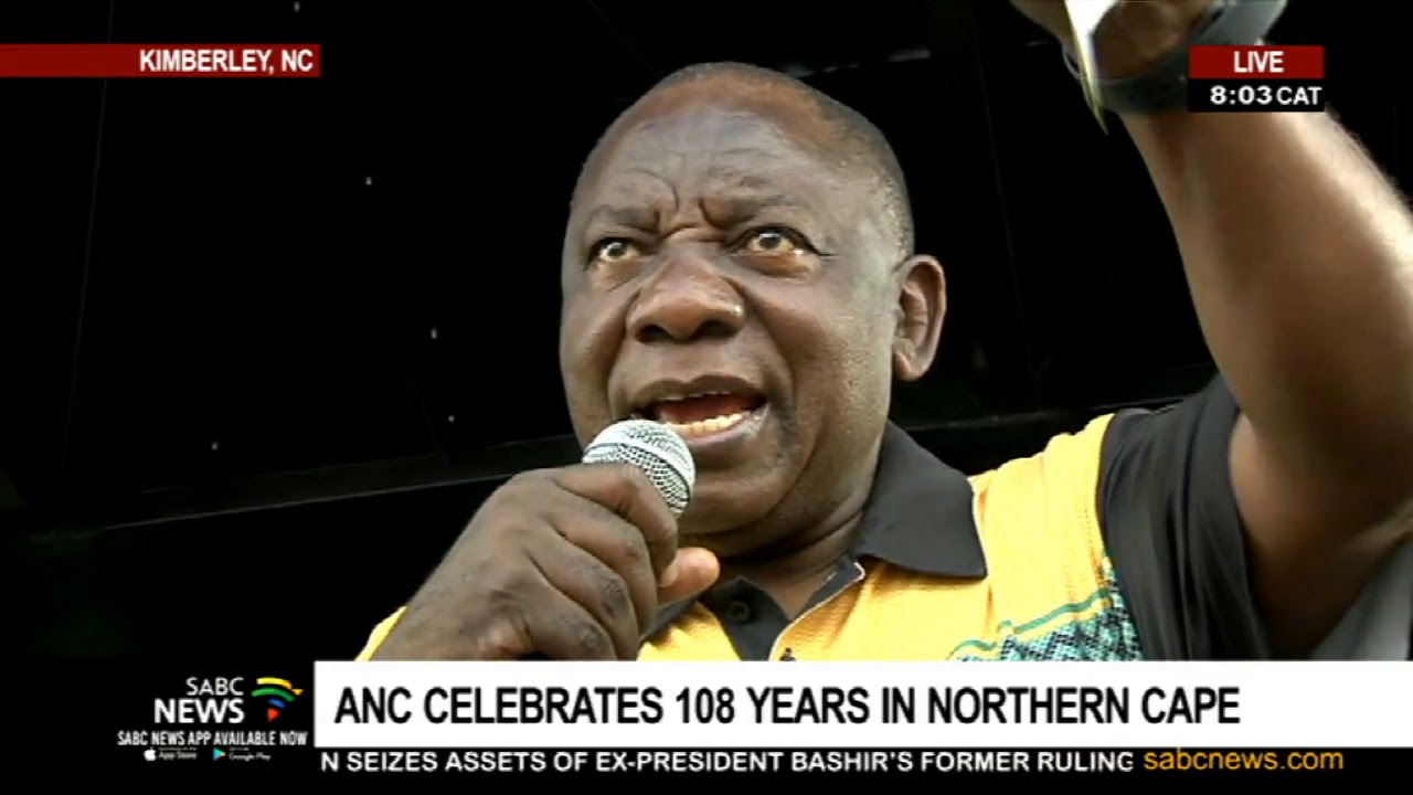 President Ramaphosa addressing residents in Kimberley