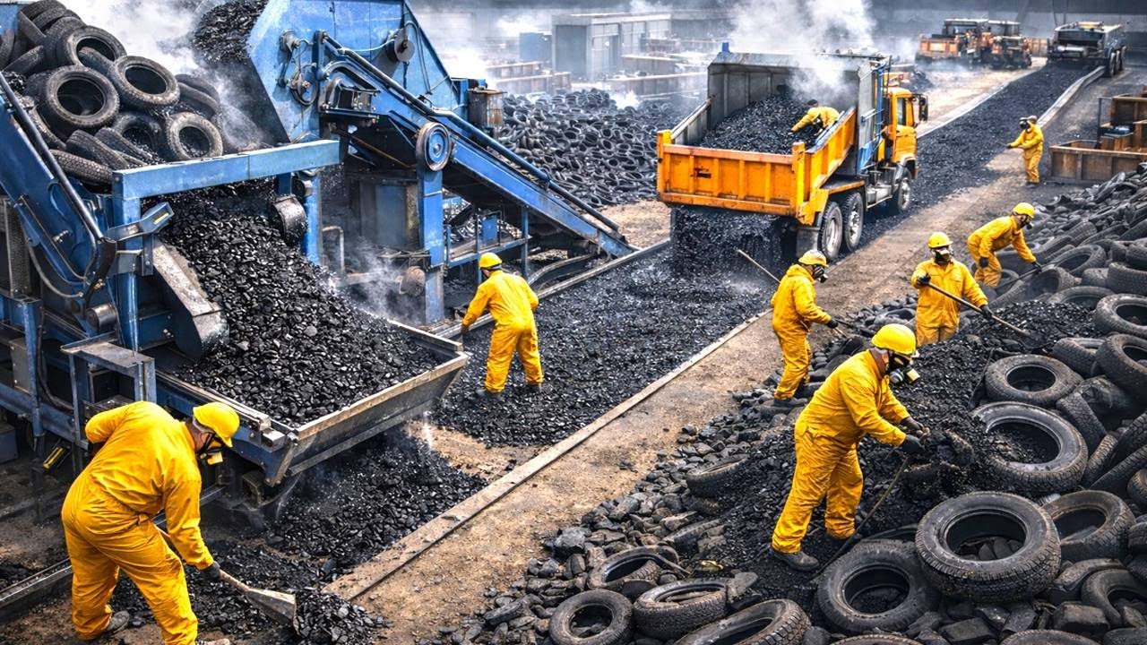 HOGYAN KÉSZÜL AZ ASPHALT MILLIÓK RÉGI GUMIBŐL