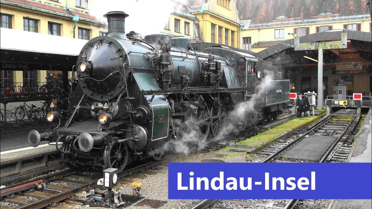 🚂Dampflok S3/6 BR 18 mit Sonderzug aus Nördlingen in Lindau-Insel Bahnhof