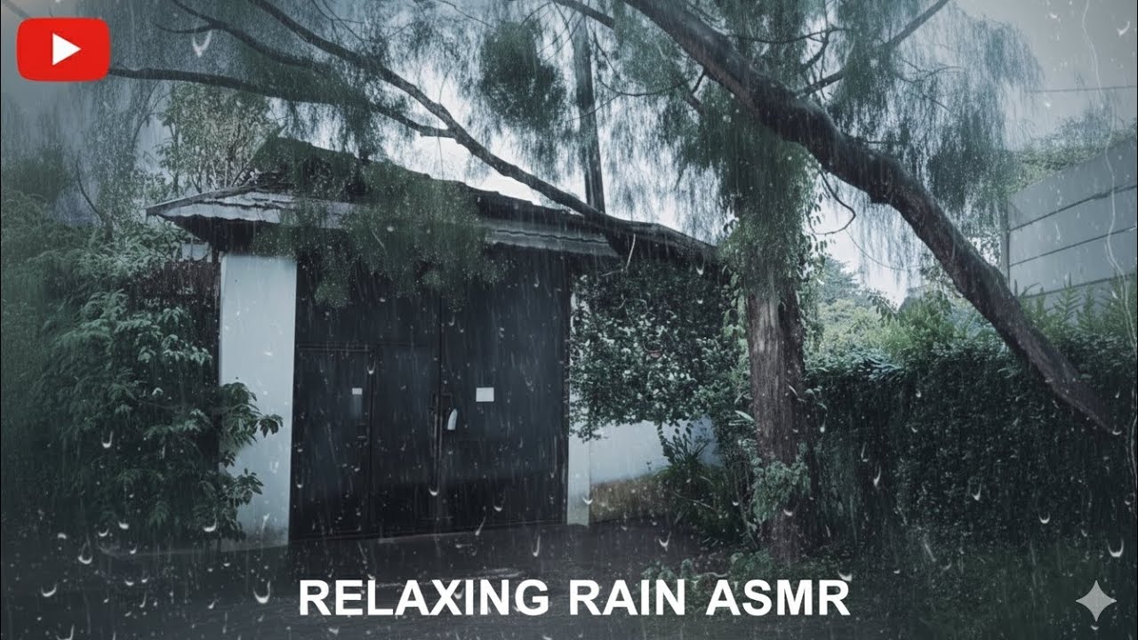 Heavy Rain at a Quiet Old Gate 🌧️ | Relaxing Rain Sounds for Sleep & Stress Relief