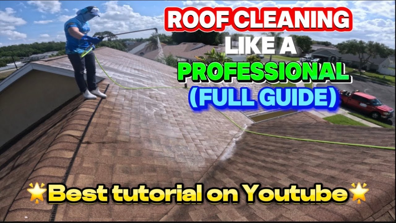 Как ПРАВИЛЬНО почистить крышу | От начала до конца (мягкая мойка)