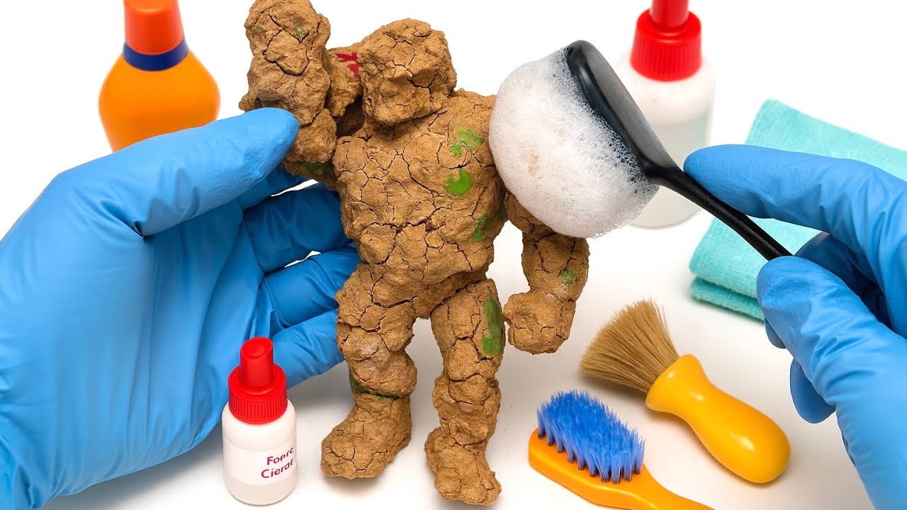 ASMR Muddy Doll Deep Clean | From Dirty to Shiny Transformation