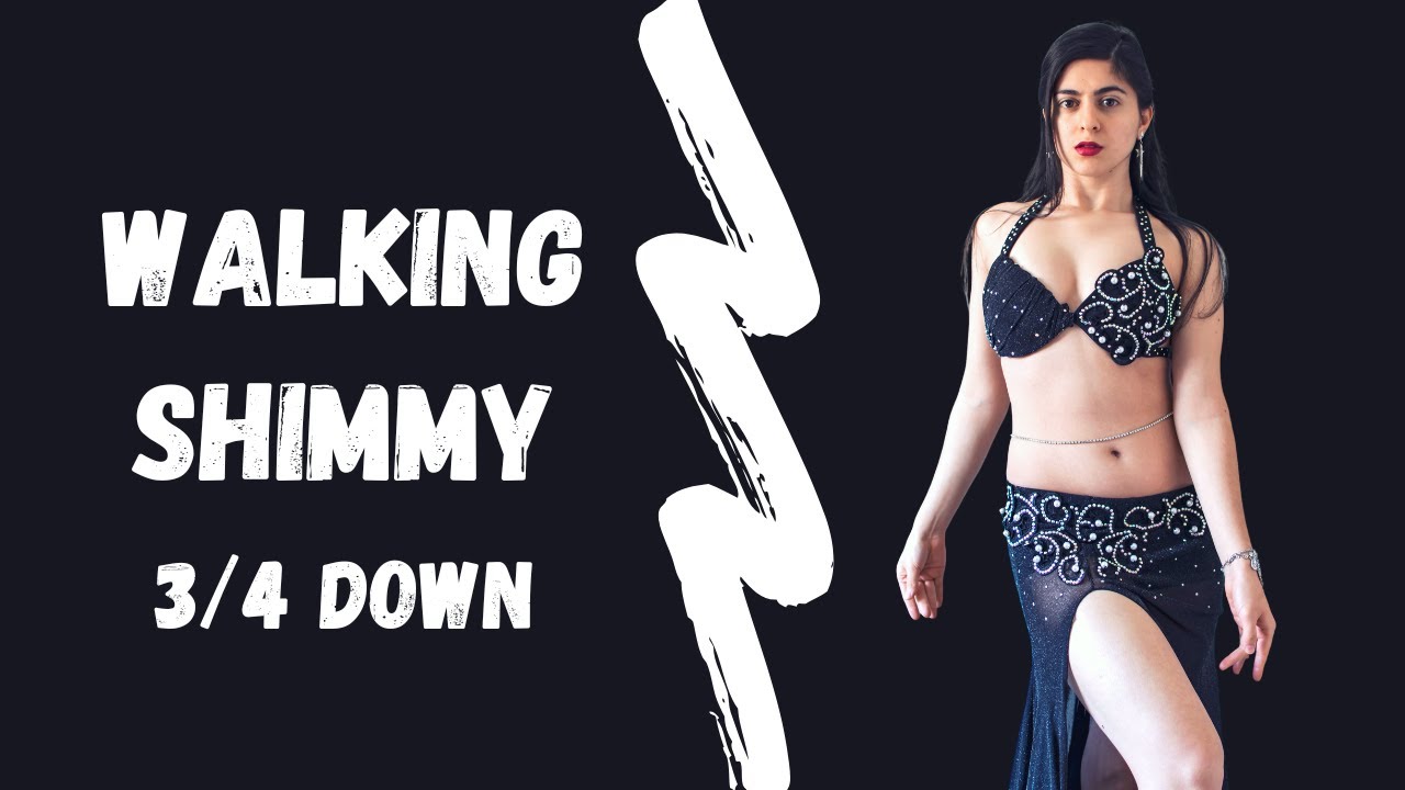 Belly Dance For Beginners | How To Do Three Quarter Shimmy Down #26