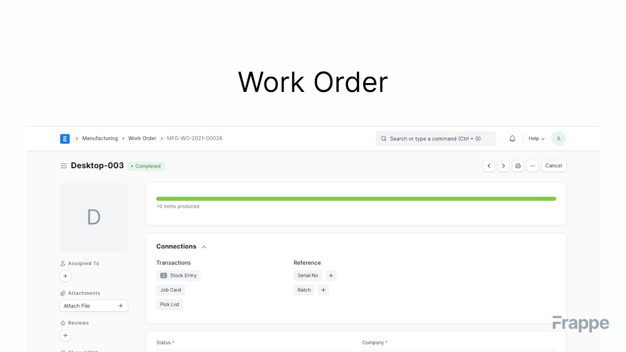 Work Order | ERPNext