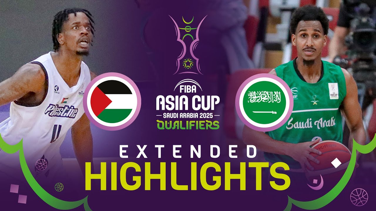 Palestine 🇵🇸 v Saudi Arabia 🇸🇦 | Highlights | FIBA Asia Cup 2025 Qualifiers