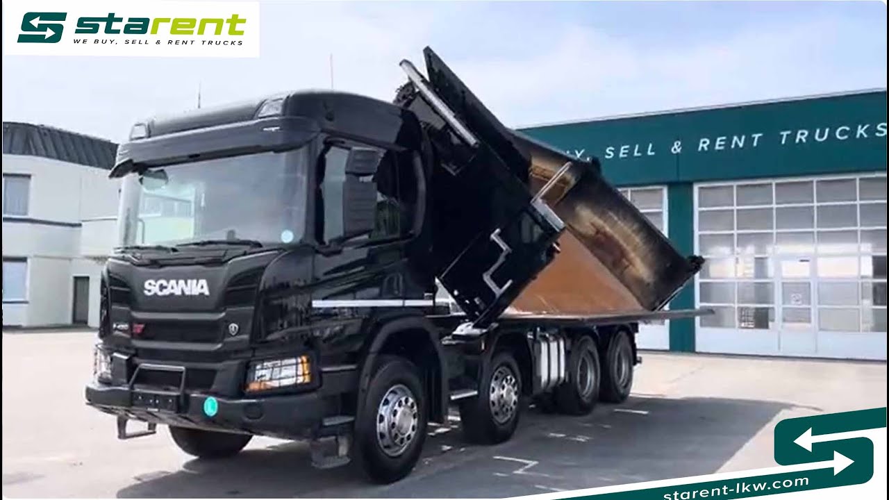 SCANIA R450 XT, 8x4, Meiller 3 Seiten Kipper, Bordmatic, BAU24006, www.starent-lkw.com